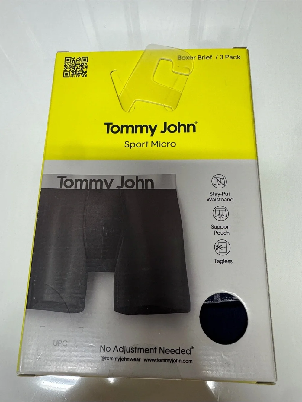 Tommy John Boxer Briefs Mens Medium 3 Pack Black Gray Blue